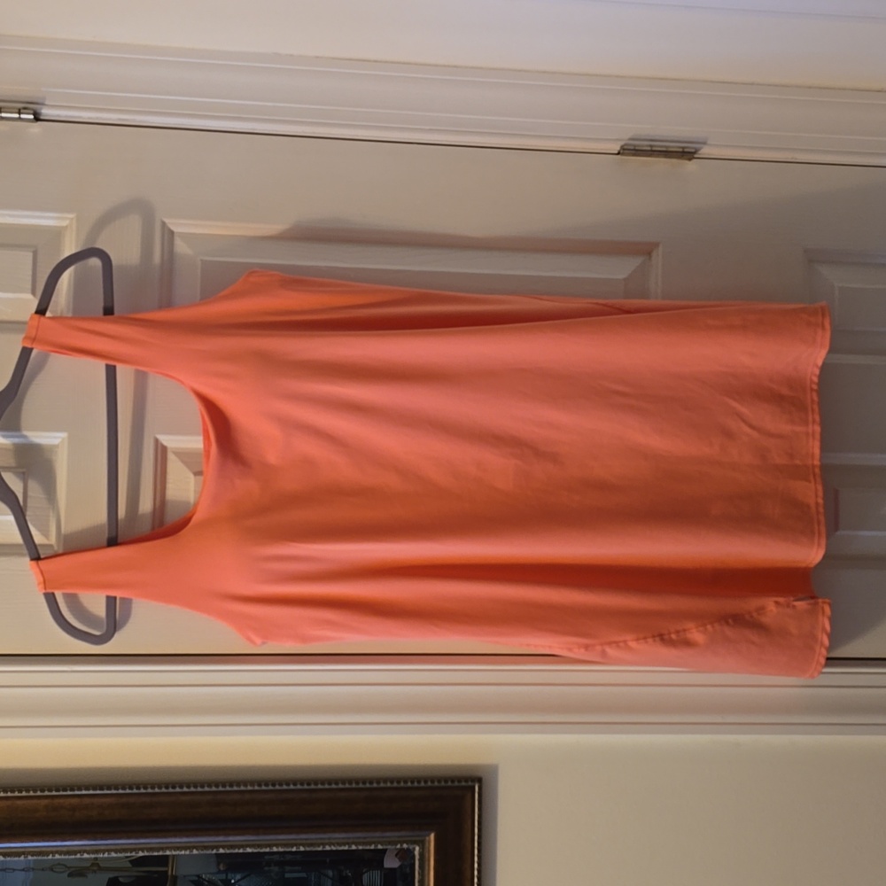 XERSION BRAND WOMEN'S PEACH COLOR ATHLETIC DRESS WITH BUILT-IN BRA AND SHORTS XL